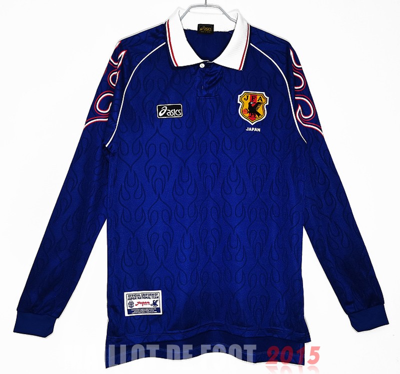 Maillot De Foot Domicile Manches Longues Maillot Japon Rétro 1998 Bleu