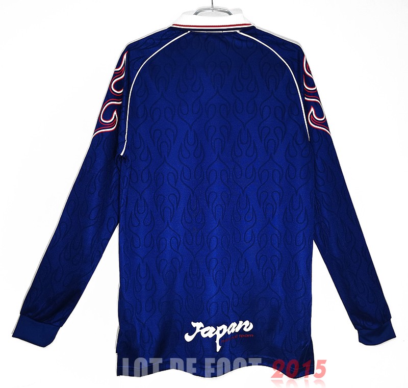 Maillot De Foot Domicile Manches Longues Maillot Japon Rétro 1998 Bleu