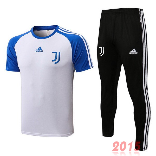 Maillot De Foot Entrainement Ensemble Complet Juventus 2021 2022 Blanc Bleu Noir