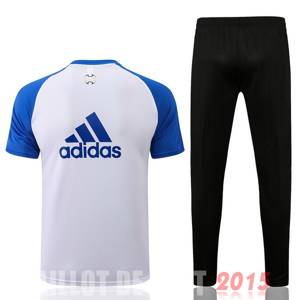 Maillot De Foot Entrainement Ensemble Complet Juventus 2021 2022 Blanc Bleu Noir