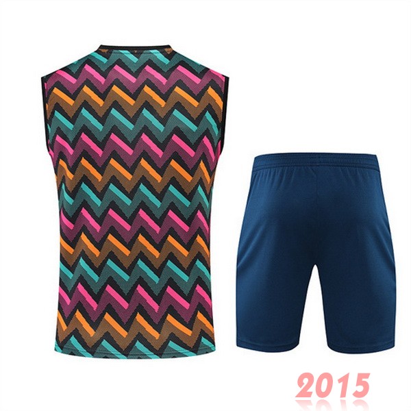 Maillot De Foot Entrainement Sans Manches Ensemble Complet Juventus 22/23 Jaune Rose Bleu