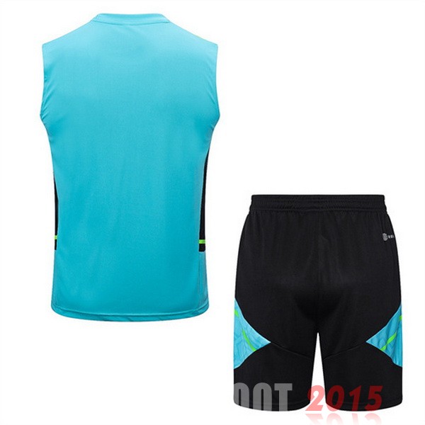 Maillot De Foot Entrainement Sans Manches Ensemble Complet Juventus 22/23 Vert Noir