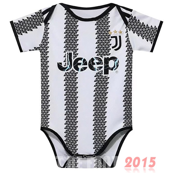 Maillot De Foot Domicile Onesies Enfant Juventus 22/23 Blanc Noir
