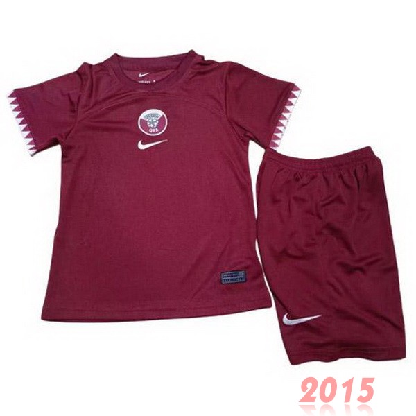 Maillot De Foot Domicile Conjunto De Enfant Katar 2022 Rouge