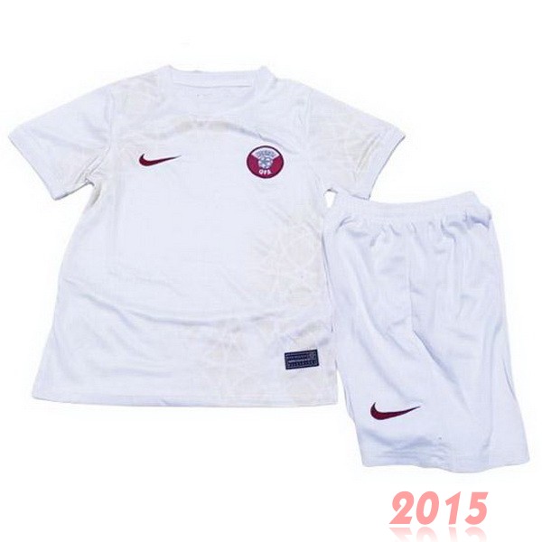 Maillot De Foot Exterieur Conjunto De Enfant Katar 2022 Blanc