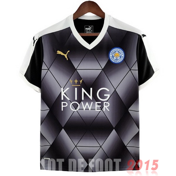 Maillot De Foot Exterieur Maillot Leicester City Rétro 2015 2016 Noir