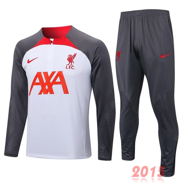 Maillot De Foot Survêtements Liverpool 22/23 Blanc Gris Rouge