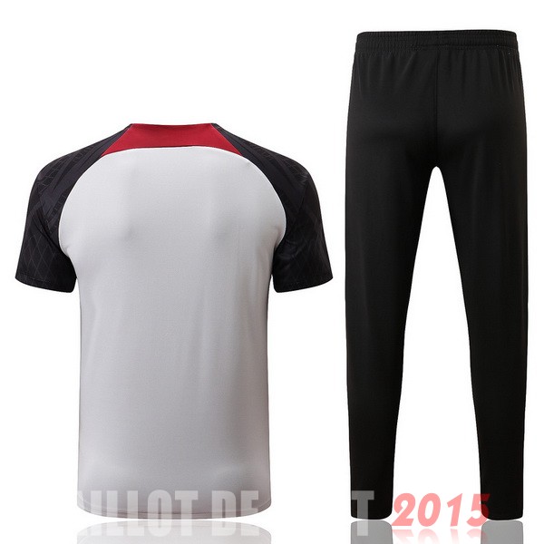 Maillot De Foot Entrainement Ensemble Complet Liverpool 22/23 Blanc Noir Rouge