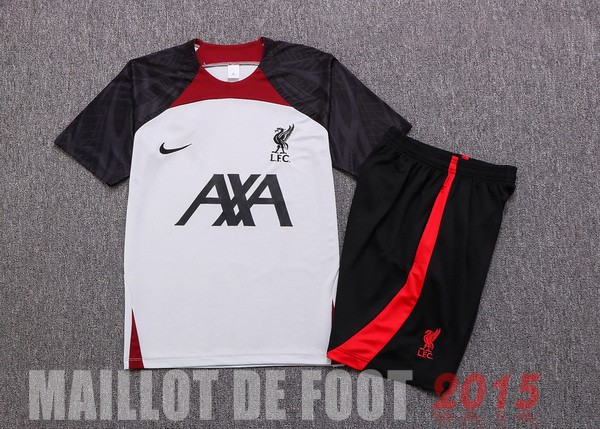 Maillot De Foot Entrainement Ensemble Complet Liverpool 22/23 Blanc Rouge Noir