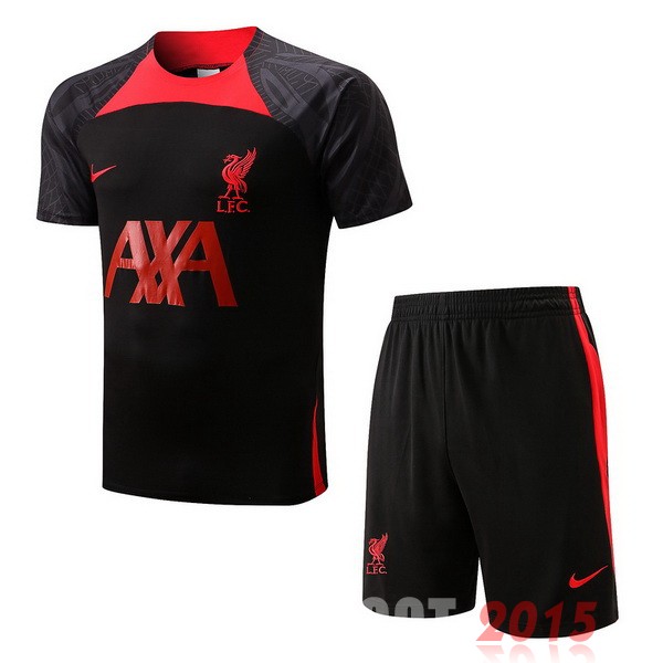 Maillot De Foot Entrainement Ensemble Complet Liverpool 22/23 Noir II Rouge