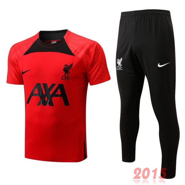 Maillot De Foot Entrainement Ensemble Complet Liverpool 22/23 Noir Rouge