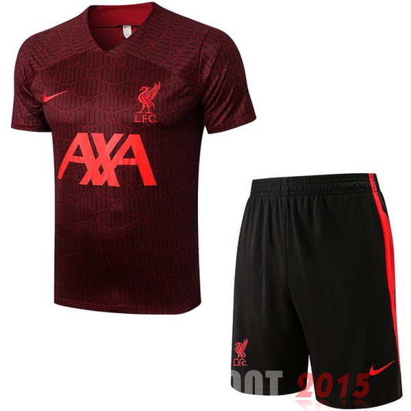 Maillot De Foot Entrainement Ensemble Complet Liverpool 22/23 Rouge Marine