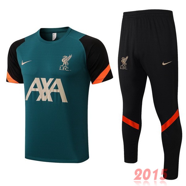 Maillot De Foot Entrainement Ensemble Complet Liverpool 22/23 Vert Noir Orange