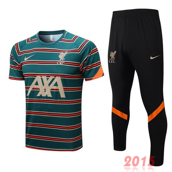 Maillot De Foot Entrainement Ensemble Complet Liverpool 22/23 Vert Orange Noir