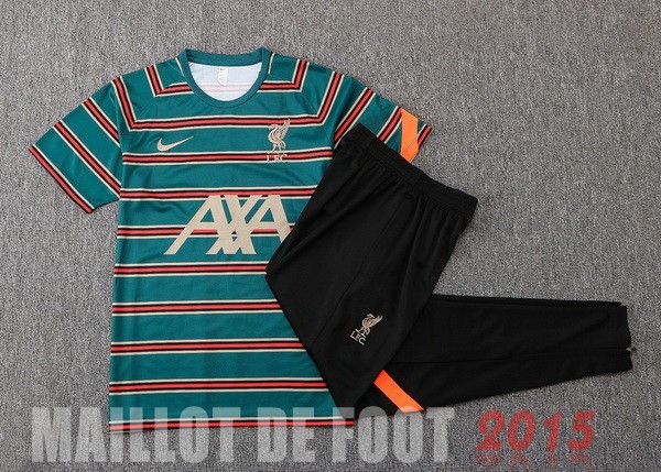 Maillot De Foot Entrainement Ensemble Complet Liverpool 22/23 Vert Orange Noir