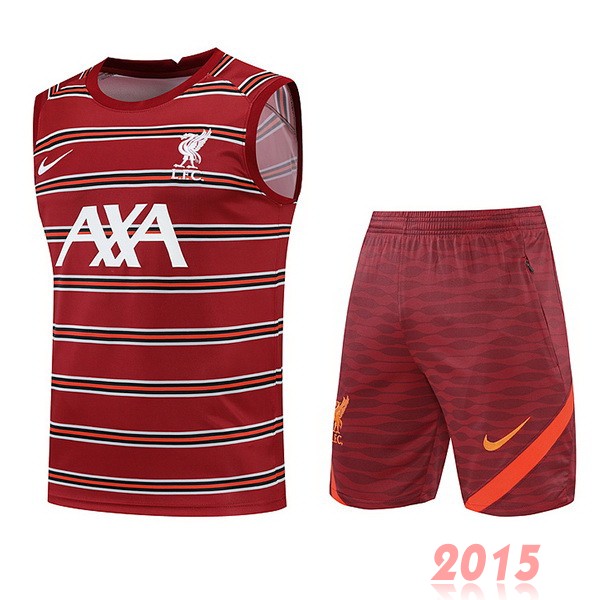 Maillot De Foot Entrainement Sans Manches Ensemble Complet Liverpool 22/23 Rouge