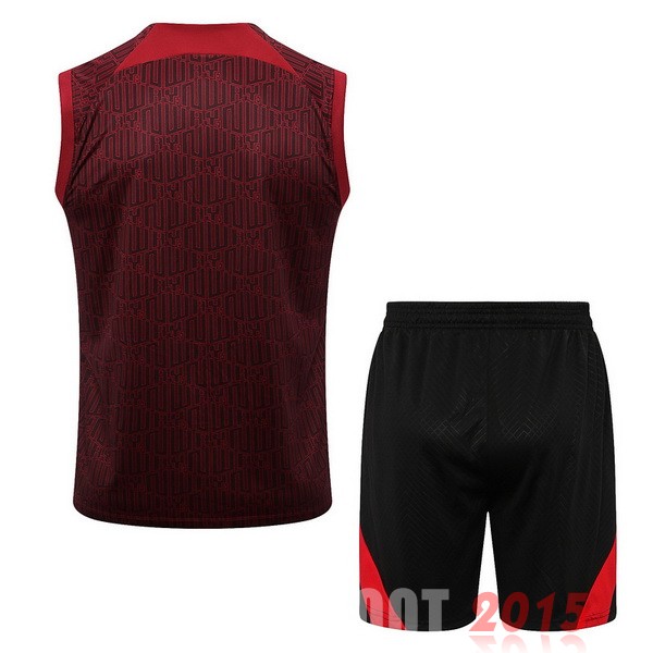 Maillot De Foot Entrainement Sans Manches Ensemble Complet Liverpool 22/23 Rouge
