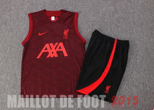 Maillot De Foot Entrainement Sans Manches Ensemble Complet Liverpool 22/23 Rouge