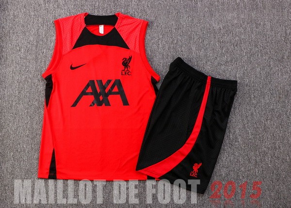 Maillot De Foot Entrainement Sans Manches Ensemble Complet Liverpool 22/23 Rouge