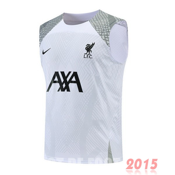 Maillot De Foot Entrainement Sans Manches Liverpool 22/23 Blanc Gris