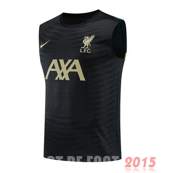 Maillot De Foot Entrainement Sans Manches Liverpool 22/23 Noir Jaune