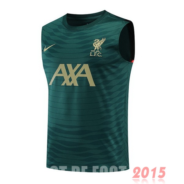 Maillot De Foot Entrainement Sans Manches Liverpool 22/23 Vert Jaune