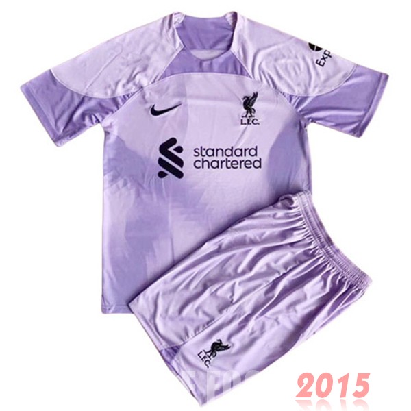 Maillot De Foot Gardien Conjunto De Enfant Liverpool 22/23 Purpura