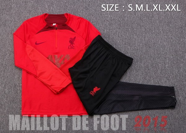 Maillot De Foot Survêtements Enfant Enfant Liverpool 22/23 Rouge I Noir