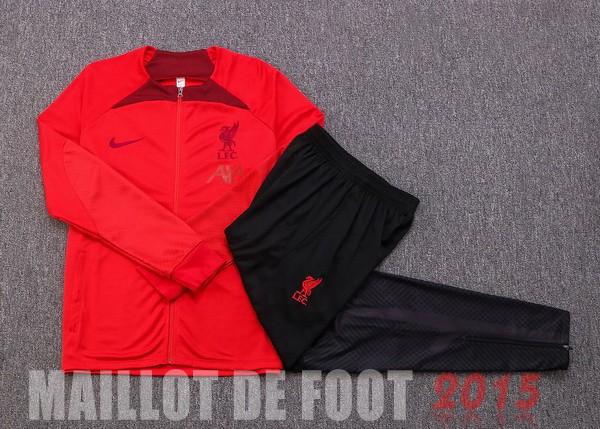 Maillot De Foot Survêtements Enfant Liverpool 22/23 Rouge II Noir