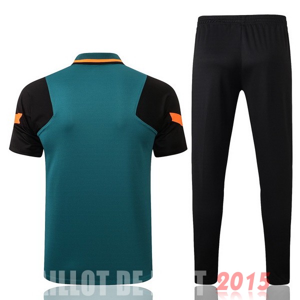 Maillot De Foot Ensemble Complet Polo Liverpool 2021 2022 Vert Noir Orange