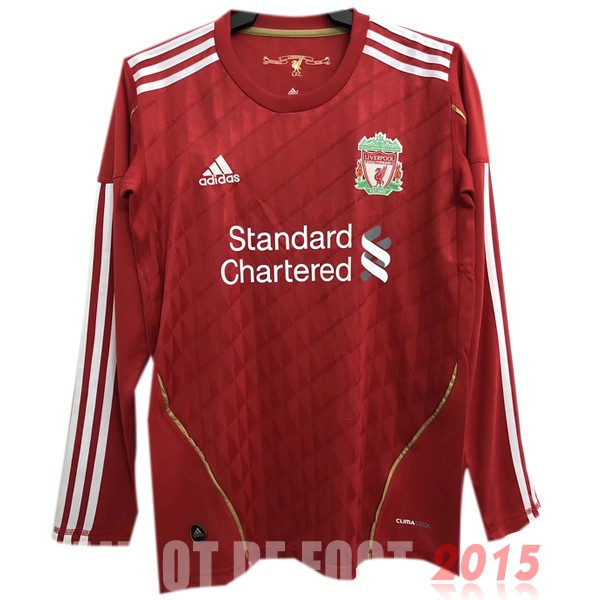 Maillot De Foot Domicile Manches Longues Liverpool Rétro 2010 2012 Rouge