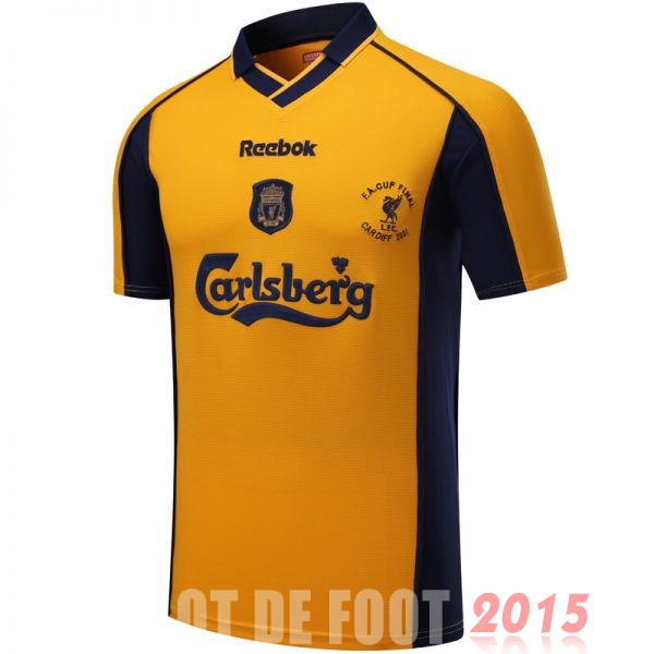 Maillot De Foot Exterieur Maillot Liverpool Rétro 2000 2001 Jaune