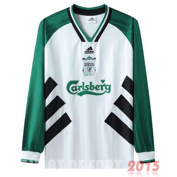 Maillot De Foot Exterieur Manches Longues Liverpool Rétro 1993 1995 Blanc