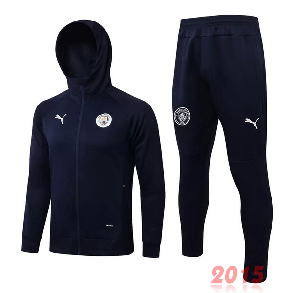 Maillot De Foot Sweat Shirt Capuche Manchester City 2021 2022 Bleu Marine