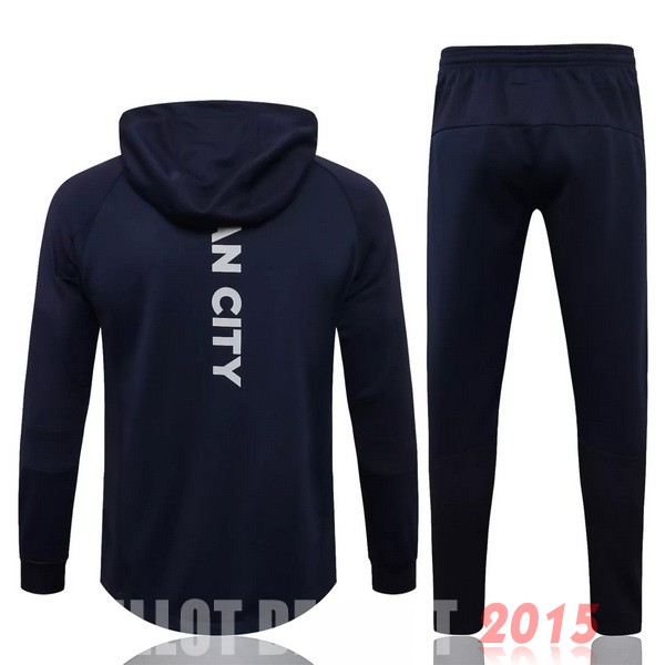 Maillot De Foot Sweat Shirt Capuche Manchester City 2021 2022 Bleu Marine