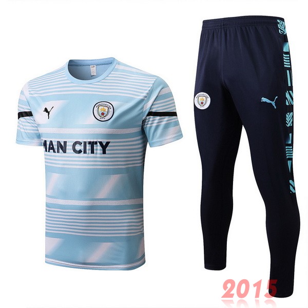 Maillot De Foot Entrainement Ensemble Complet Manchester City 22/23 Bleu