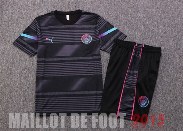 Maillot De Foot Entrainement Ensemble Complet Manchester City 22/23 Gris Marine