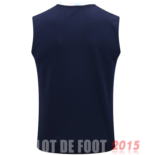 Maillot De Foot Entrainement Sans Manches Manchester City 22/23 Bleu Blanc