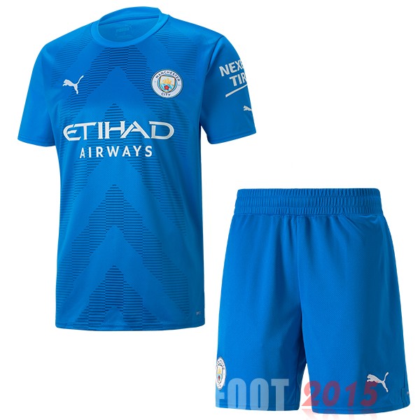 Maillot De Foot Gardien Conjunto De Enfant Manchester City 22/23 Bleu