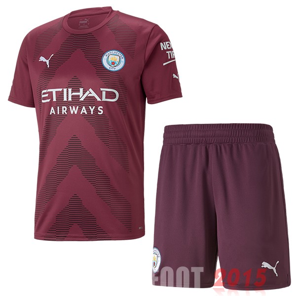 Maillot De Foot Gardien Conjunto De Enfant Manchester City 22/23 Rouge