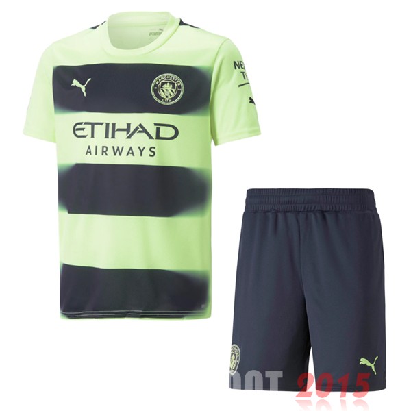 Maillot De Foot Third Conjunto De Enfant Manchester City 22/23 Vert