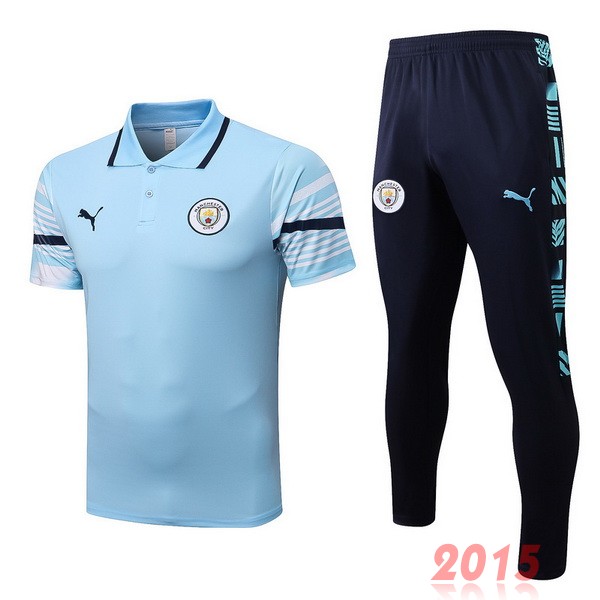 Maillot De Foot Ensemble Complet Polo Manchester City 22/23 Bleu Clair