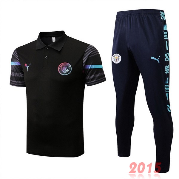 Maillot De Foot Ensemble Complet Polo Manchester City 22/23 Noir