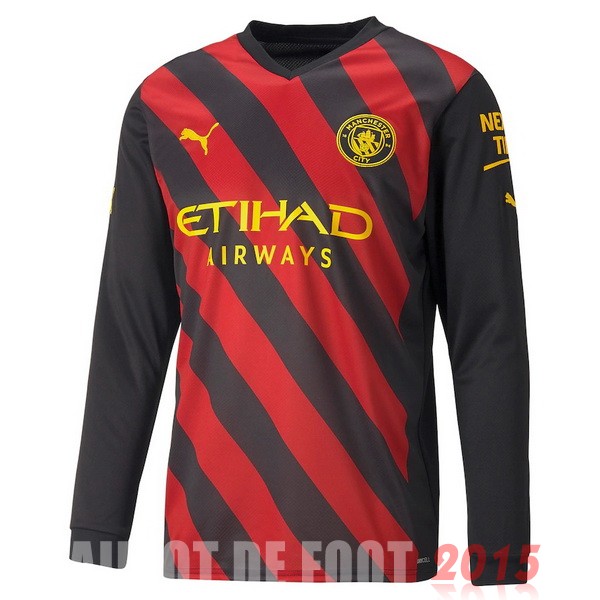 Maillot De Foot Thailande Exterieur Manches Longues Manchester City 22/23 Rouge