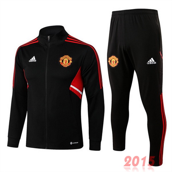 Maillot De Foot Survêtements Manchester United 22/23 Noir I Rouge