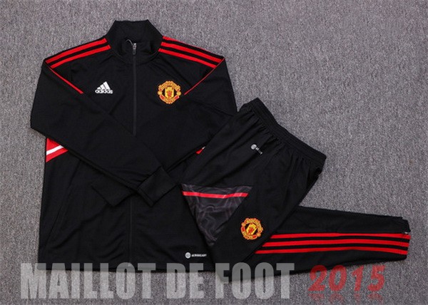 Maillot De Foot Survêtements Manchester United 22/23 Noir I Rouge