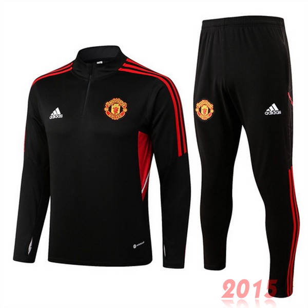 Maillot De Foot Survêtements Manchester United 22/23 Noir Rouge