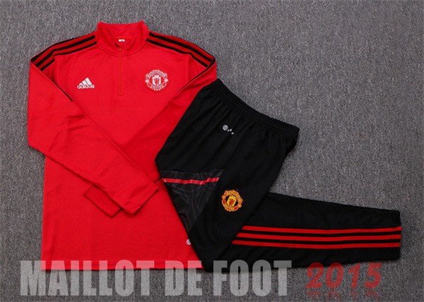 Maillot De Foot Survêtements Manchester United 22/23 Rouge I Noir