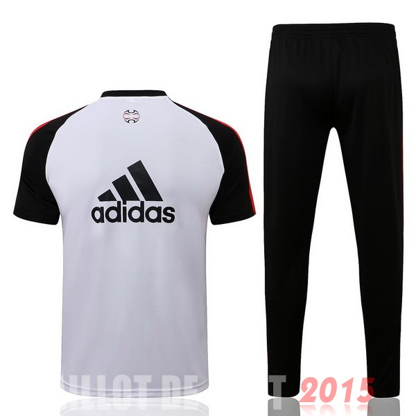 Maillot De Foot Entrainement Ensemble Complet Manchester United 2021 2022 Blanc I Noir