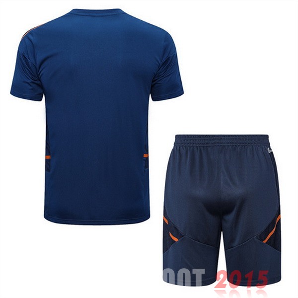 Maillot De Foot Entrainement Ensemble Complet Manchester United 22/23 Bleu Orange